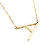 Big Letter Necklace Stainless Steel Initial Pendant for Her