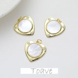 Peach Heart Copper Plated 14K Real Preserving DIY Jewelry Pendant Fitting