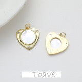 Peach Heart Copper Plated 14K Real Preserving DIY Jewelry Pendant Fitting