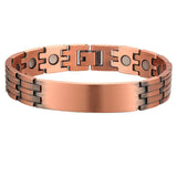 Men Copper Bracelet Magnetic Therapy ID Bracelets for Arthritis Adjustable