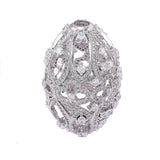 Micro Pave Zircon Hollow Flower Charms for DIY Jewelry Making