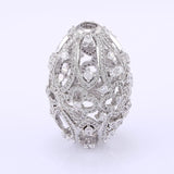 Micro Pave Zircon Hollow Flower Charms for DIY Jewelry Making