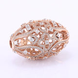 Micro Pave Zircon Hollow Flower Charms for DIY Jewelry Making