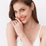 Baroque Pearl Wedding Pendant Necklace with Mother of Pearl