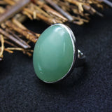Green Aventurine Opal Quartz Purple Pink Crystal Women Ring