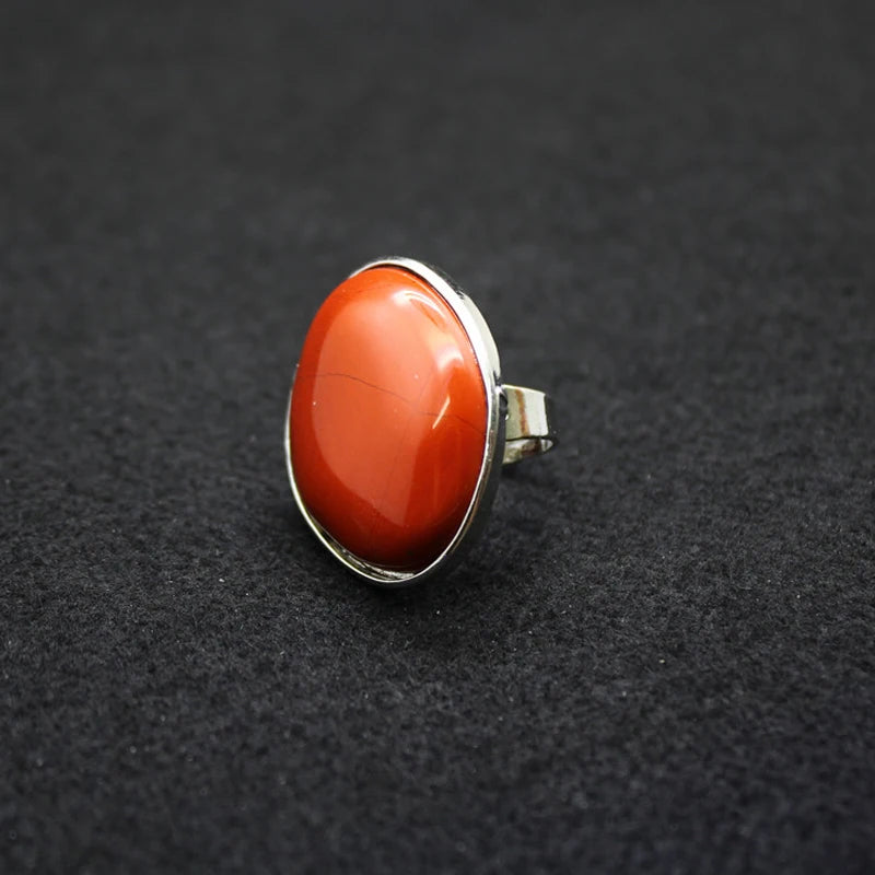 Green Aventurine Opal Quartz Purple Pink Crystal Women Ring