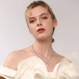 Sterling Silver Coin Necklace with Freshwater Pearl Pendant
