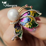 Colorful Animal Brooch with Freshwater Pearl Pin