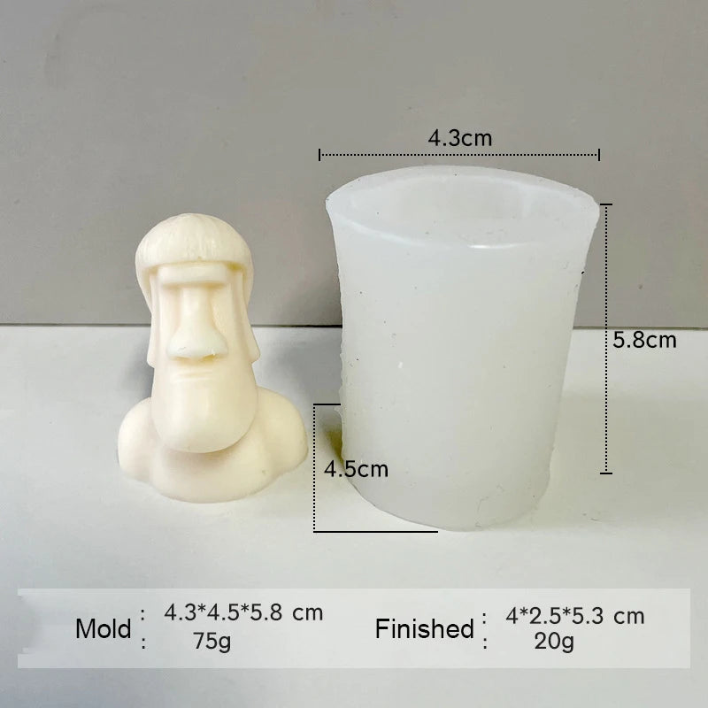 Big Nose Head Portrait Silicone Mold for DIY Scented Candle Soap Home Decoration
