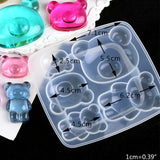 Big Nose Teddy Bear Resin Mold Pendant DIY Crafts Mould