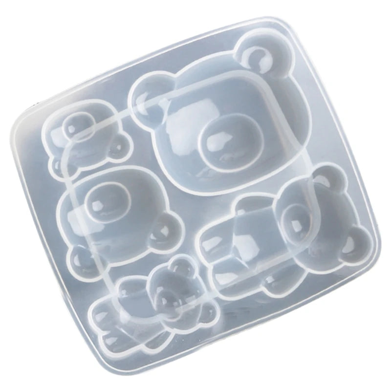 Big Nose Teddy Bear Resin Mold Pendant DIY Crafts Mould