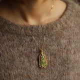 Orchid Girlfriends Jade Winter Sweater Necklace Sterling Silver