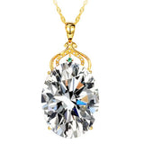5 Carats Crystal Gemstones Diamonds Pendant Necklace for Women 18k Fine Jewelry