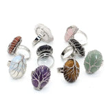 Healing Stone Amethysts Opal Tree of Life Crystal Ring