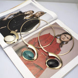Geometric Resin Pendant Choker Necklace for Women