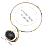Geometric Resin Pendant Choker Necklace for Women