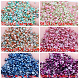 Big Pack 3-10mm Rainbow Half Round Pearls Flatback DIY Craft Nail Art