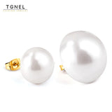Large Pearl Earrings for Women 20mm 14mm Classic Faux Round Studs