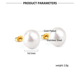 Large Pearl Earrings for Women 20mm 14mm Classic Faux Round Studs