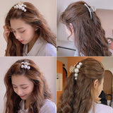 Big Pearl Hair Claw For Women Ladies Makeup Hair Barrettes Hair Accessories