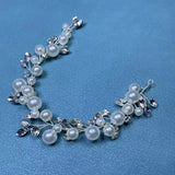 Big Pearl Headband for Bride Wedding Hair Accessories Rhinestone Hairbands