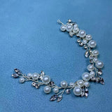 Big Pearl Headband for Bride Wedding Hair Accessories Rhinestone Hairbands