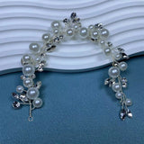 Big Pearl Headband for Bride Wedding Hair Accessories Rhinestone Hairbands