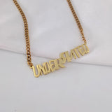 Personalized Big Pendant Logo Necklace for Women Men Cuban Link Choker