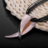 Big Pendant Necklaces for Women Gift Necklace Layer Leather Chain Steampunk Goth