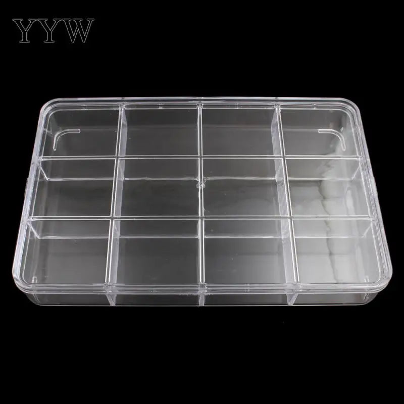 Plastic Tool Box Case 12-cells Jewelry Craft Organizer