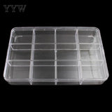 Plastic Tool Box Case 12-cells Jewelry Craft Organizer