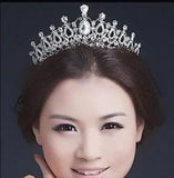 Big Princess Red Crown Tiara Crystal Rhinestone Wedding Accessories