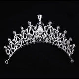 Big Princess Red Crown Tiara Crystal Rhinestone Wedding Accessories