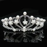 Big Princess Red Crown Tiara Crystal Rhinestone Wedding Accessories
