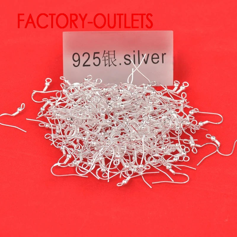 925 Sterling Silver Beads Jewelry Findings Hooks Earrings Wire