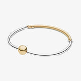 925 Silver Bracelet Rose Golden Daisy Flower Snake Chain Women Jewelry