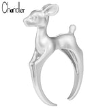 3D Deer Antler Ring Open Jewelry For Women