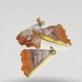 Triangle Yellow Crystal Stone Pendant for Women Jewelry Making