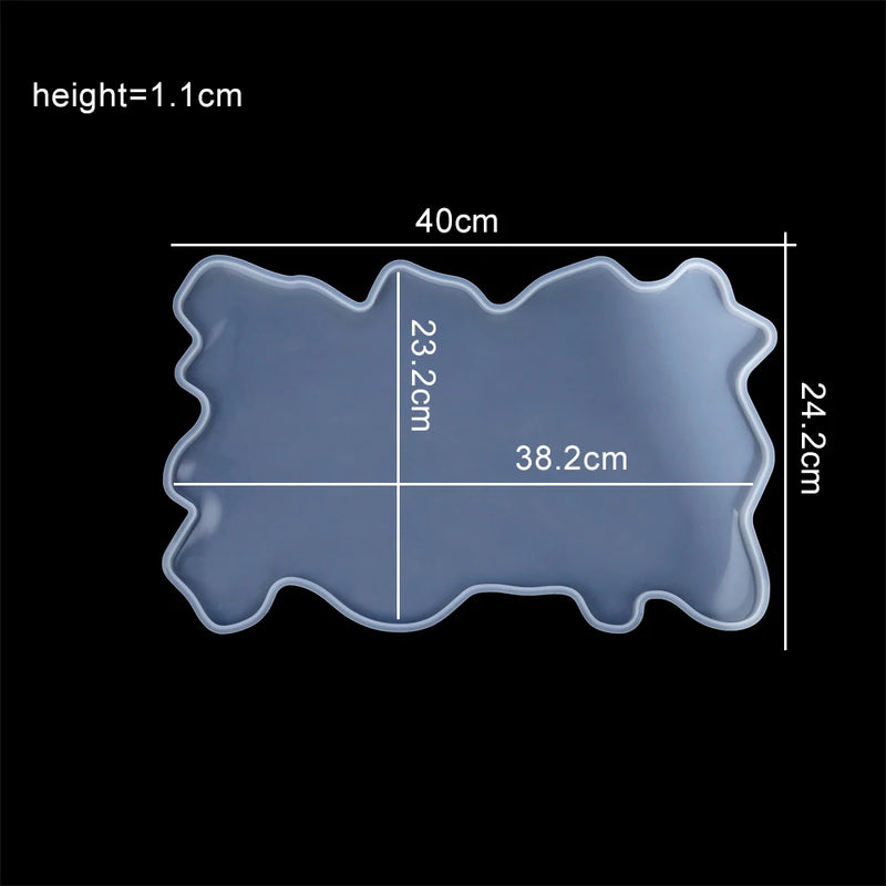 Rectangle Plate UV Epoxy Resin Mold for DIY Craft Making