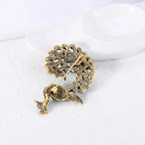 Rhinestone Bird Brooch Women Beauty Wedding Pin