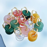 Natural Stone Crystal Pendants Earrings for Women