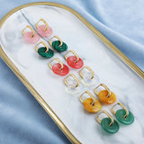 Natural Stone Crystal Pendants Earrings for Women