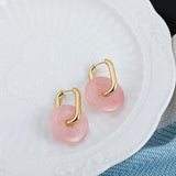 Natural Stone Crystal Pendants Earrings for Women