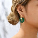 Natural Stone Crystal Pendants Earrings for Women