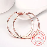 925 Sterling Silver Large Hoop Earrings for Women 5.3X5.1CM