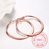 925 Sterling Silver Large Hoop Earrings for Women 5.3X5.1CM