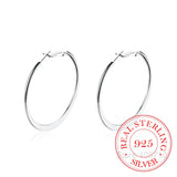 925 Sterling Silver Large Hoop Earrings for Women 5.3X5.1CM