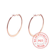 925 Sterling Silver Large Hoop Earrings for Women 5.3X5.1CM