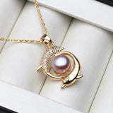 Natural Freshwater Pearl Pendant 925 Sterling Silver Jewelry For Women