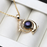 Natural Freshwater Pearl Pendant 925 Sterling Silver Jewelry For Women